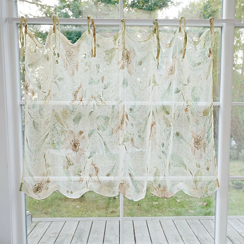 AURÉLINES Scheibengardine – Romantischer Kurzvorhang für elegante Fenster