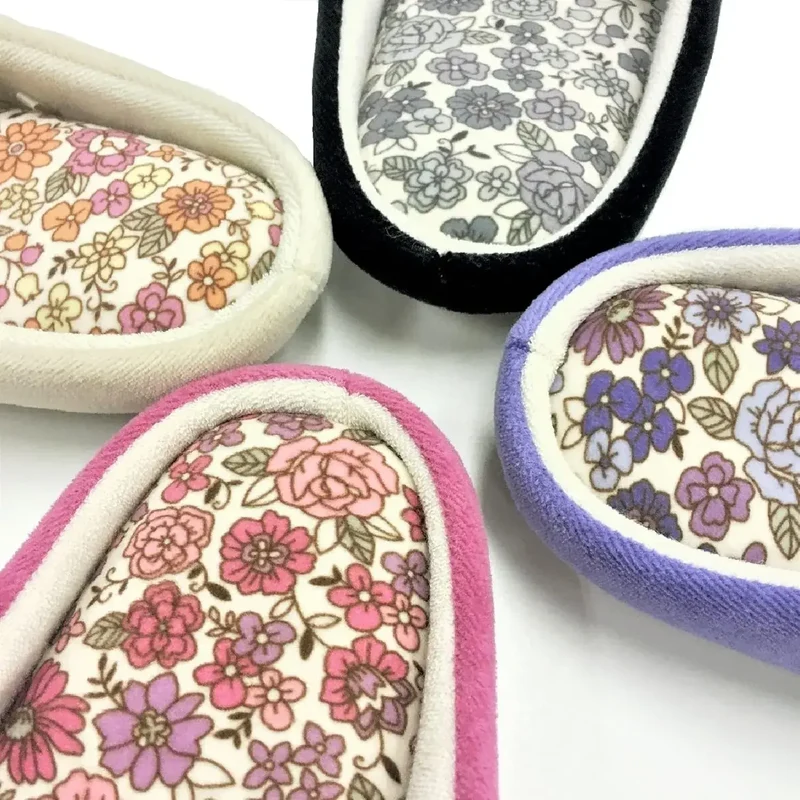 Senko Charlotte Indoor Slipper with Floral Motif Cushioned Sole