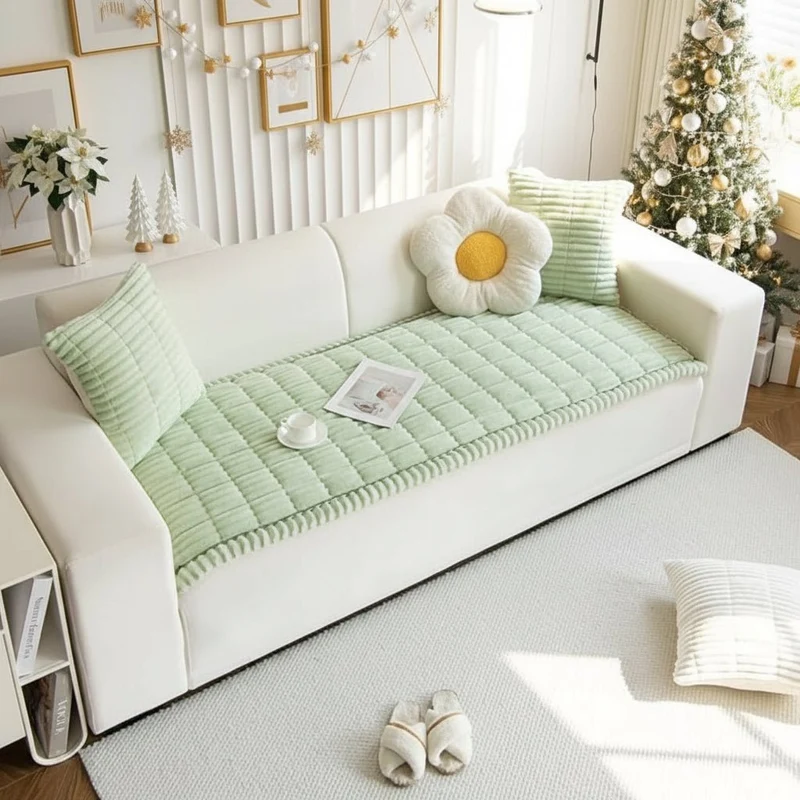 PLISSEE KLASSE – Eleganter Sofaschoner mit handgefalteten Kanten