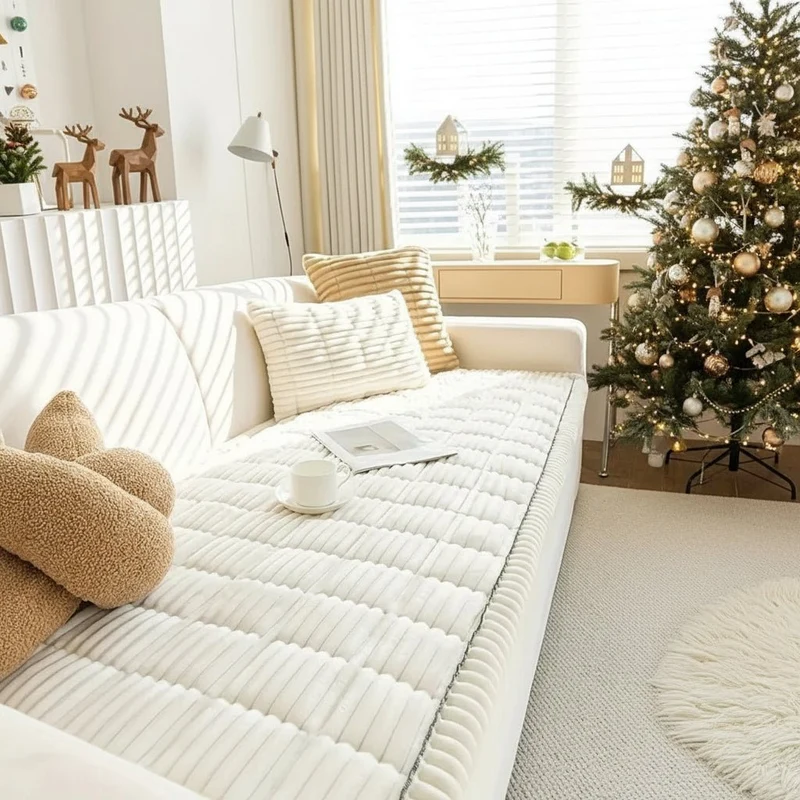 PLISSEE KLASSE – Eleganter Sofaschoner mit handgefalteten Kanten