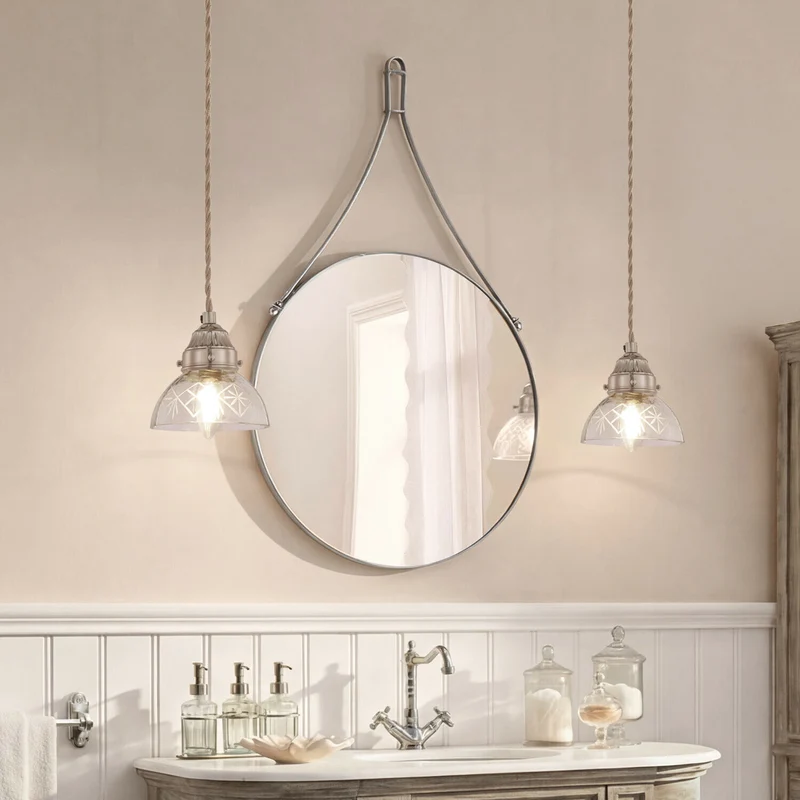Hängelampe Montélie – Vintage Glas-Pendelleuchte Mit Kristalloptik