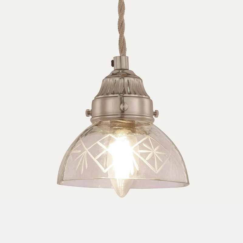 Hängelampe Montélie – Vintage Glas-Pendelleuchte Mit Kristalloptik