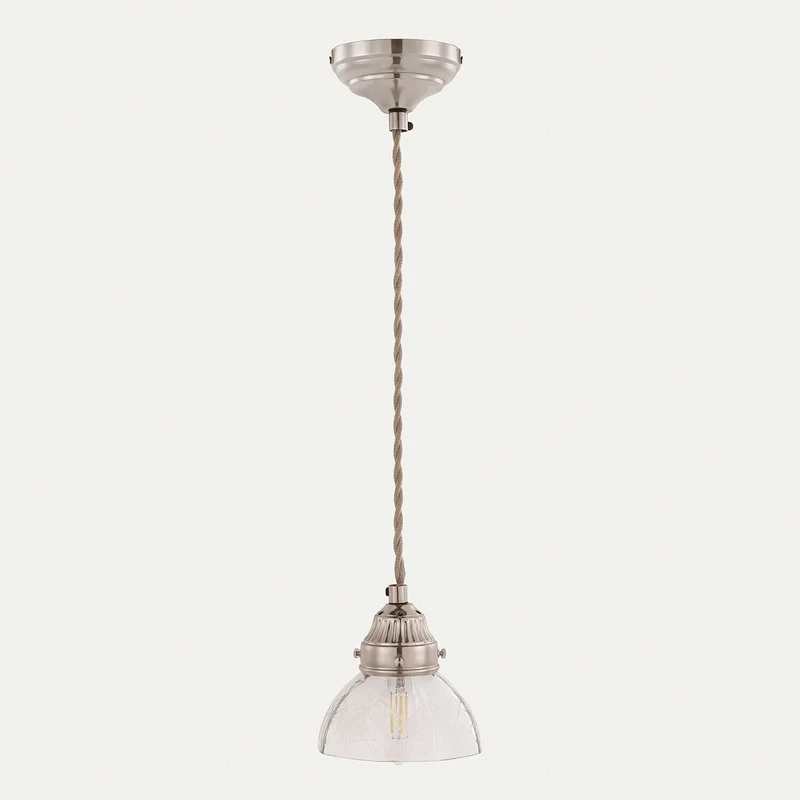 Hängelampe Montélie – Vintage Glas-Pendelleuchte Mit Kristalloptik