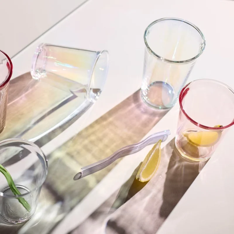 GALET Drinking Glass Set of 6 – Elegant Shimmer Glassware for Stylish Everyday Dining