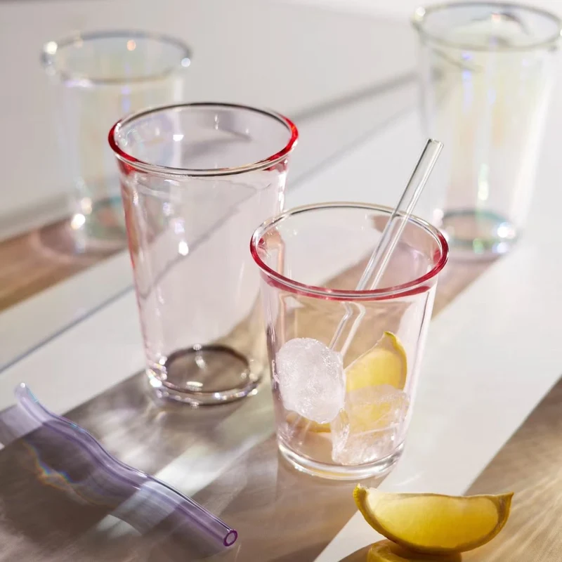 GALET Drinking Glass Set of 6 – Elegant Shimmer Glassware for Stylish Everyday Dining