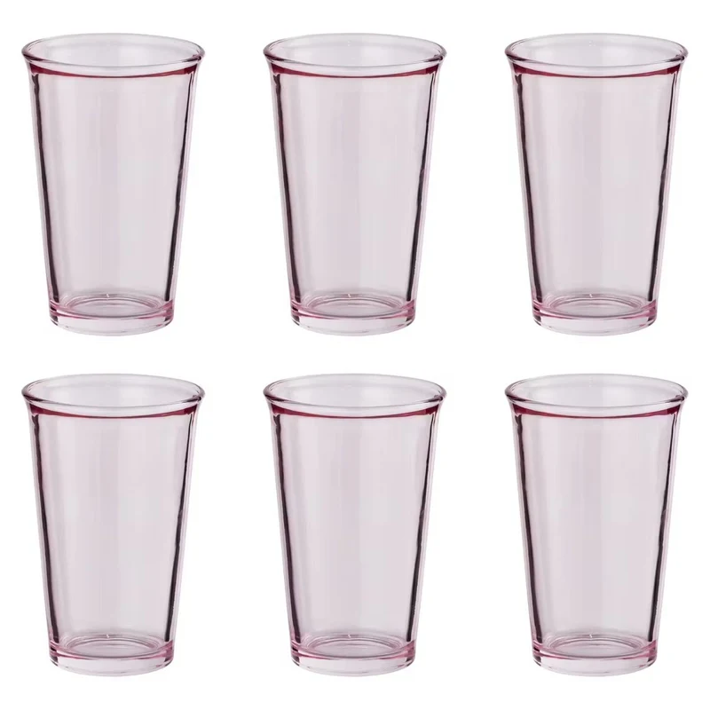 GALET Drinking Glass Set of 6 – Elegant Shimmer Glassware for Stylish Everyday Dining