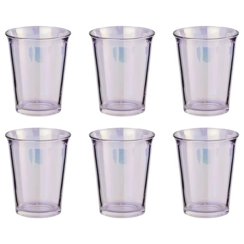 GALET Drinking Glass Set of 6 – Elegant Shimmer Glassware for Stylish Everyday Dining