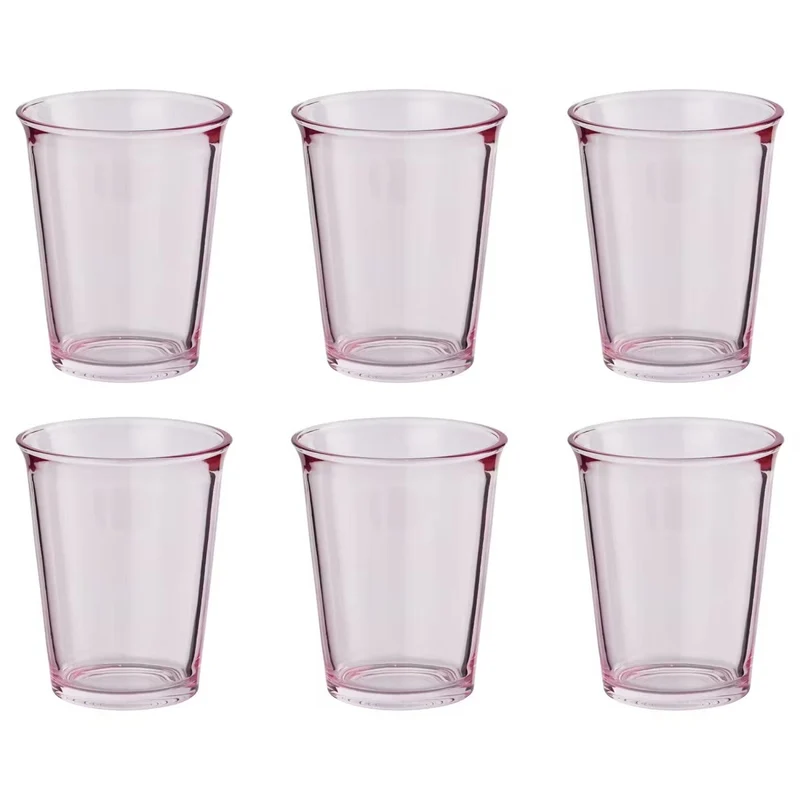 GALET Drinking Glass Set of 6 – Elegant Shimmer Glassware for Stylish Everyday Dining