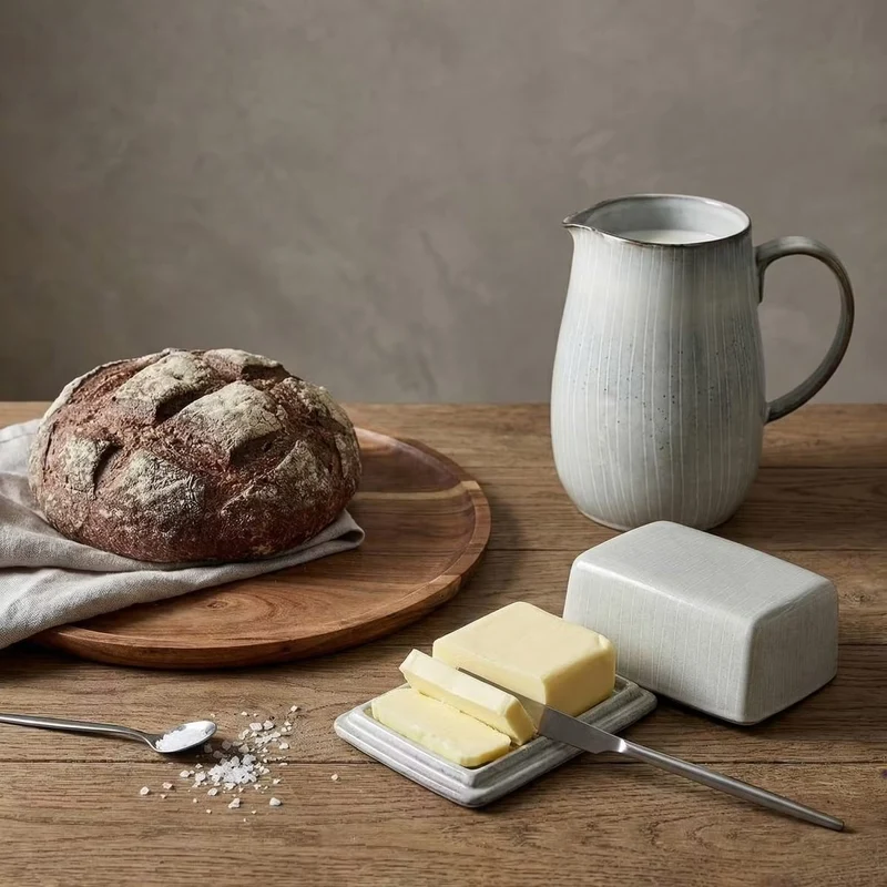HENLEY Butterdose – Rustikale Butterdose aus Steingut mit reaktiver Glasur