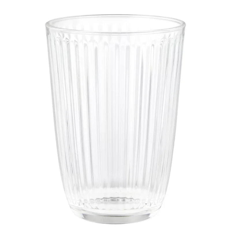 LINEE Trinkglas-Set 6er Set – Geriffelte Trinkgläser für stilvolle Tischkultur