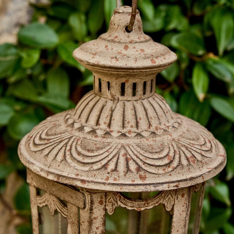 DELOURISE LED-Laterne – Vintage Laterne Mit Ornamenten
