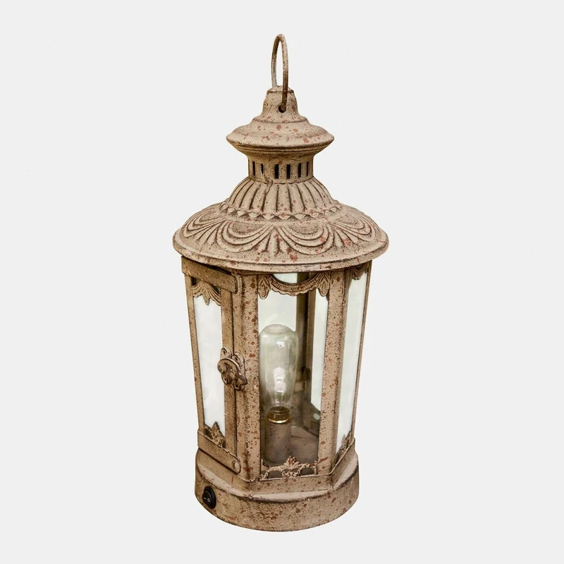 DELOURISE LED-Laterne – Vintage Laterne Mit Ornamenten