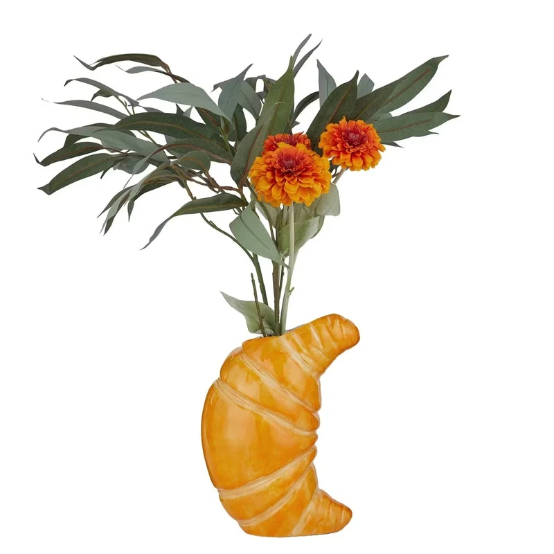 Croissant Vase – Kreative Porzellanvase Im Croissant-Design