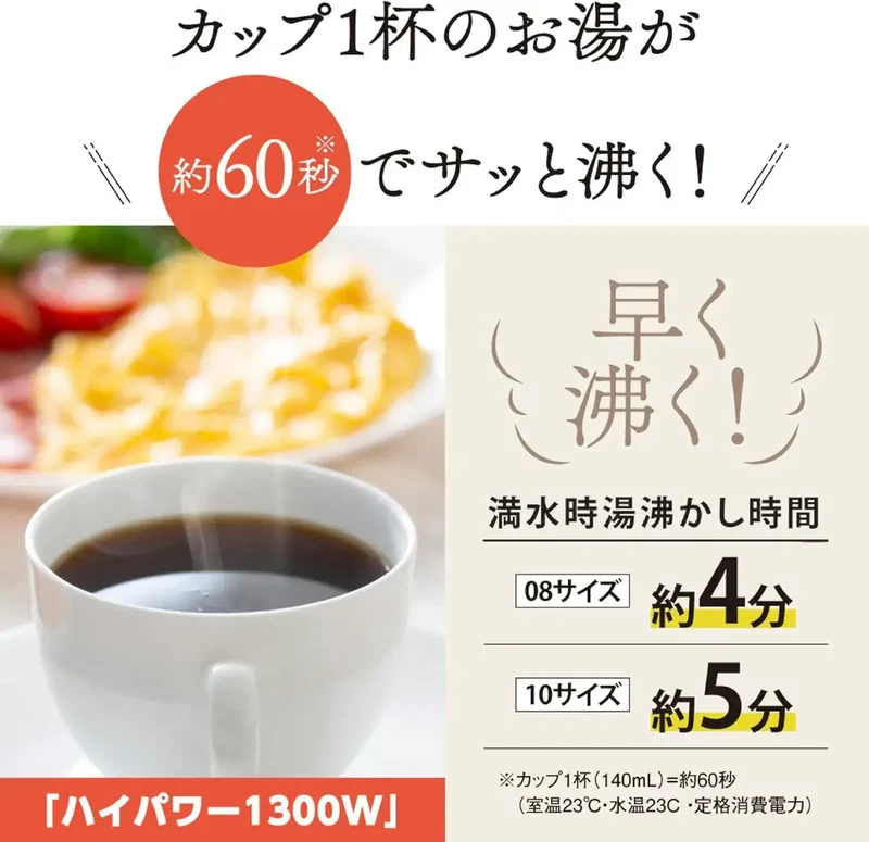 Zojirushi Electric Kettle 0.8L Compact, Safe, Spill-Resistant Design