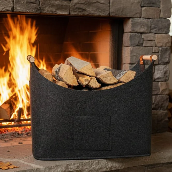 Brennholz Tasche – Faltbare Tragetasche mit Stabilen Griffen & Großem Volumen