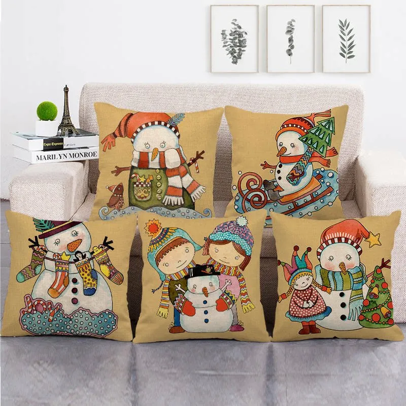 GLEAMCUSH – Festlicher Weihnachtskissenbezug mit Zuckerstangenmotiv und weichem Polyestergewebe