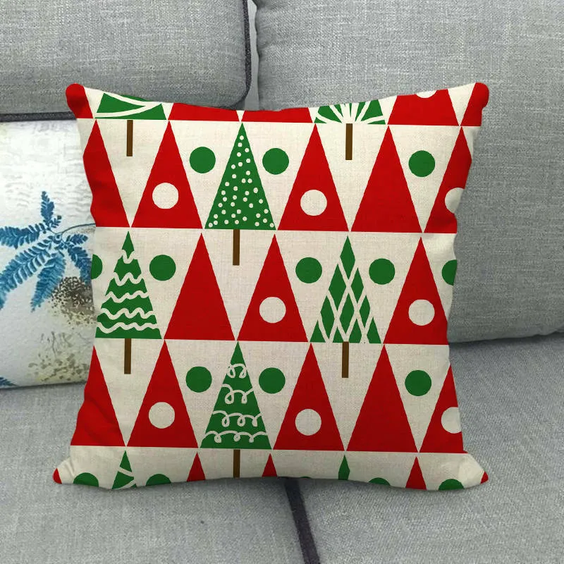 GLEAMCUSH – Festlicher Weihnachtskissenbezug mit Zuckerstangenmotiv und weichem Polyestergewebe