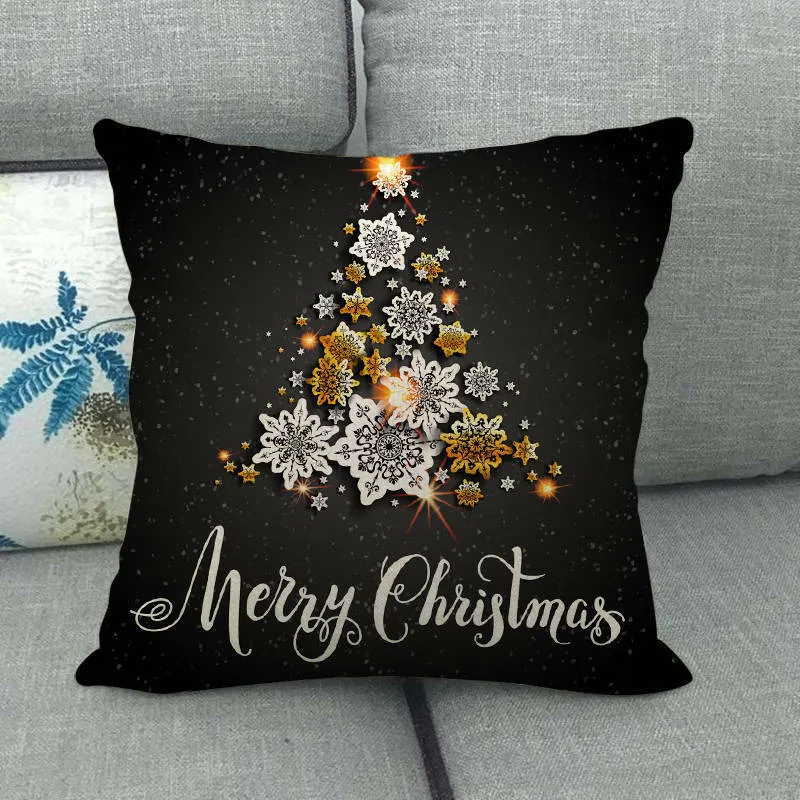 GLEAMCUSH – Festlicher Weihnachtskissenbezug mit Zuckerstangenmotiv und weichem Polyestergewebe