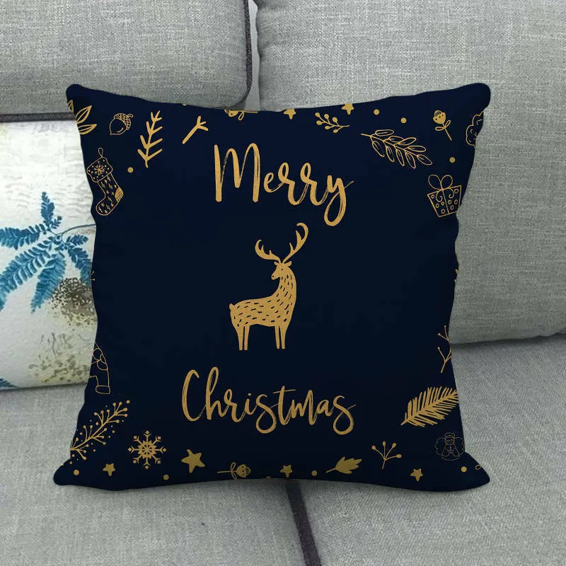 GLEAMCUSH – Festlicher Weihnachtskissenbezug mit Zuckerstangenmotiv und weichem Polyestergewebe