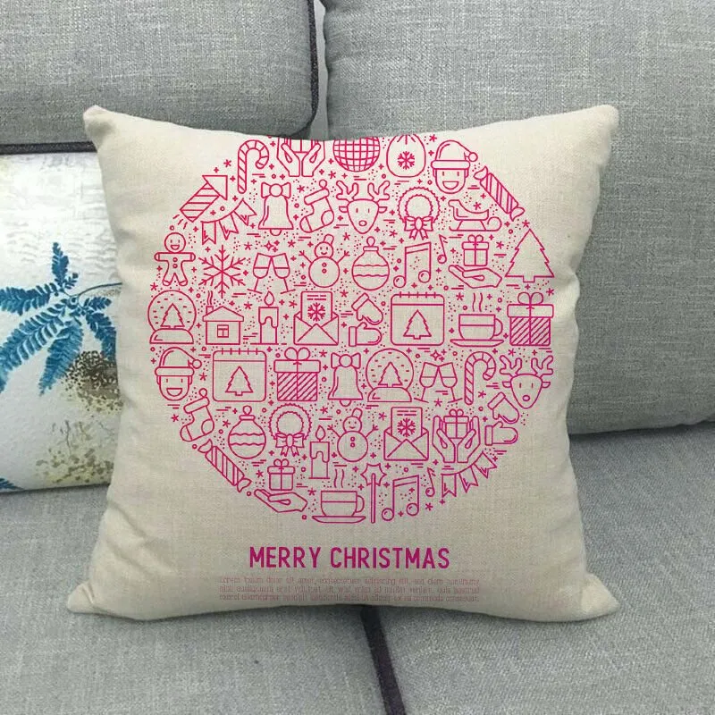 GLEAMCUSH – Festlicher Weihnachtskissenbezug mit Zuckerstangenmotiv und weichem Polyestergewebe