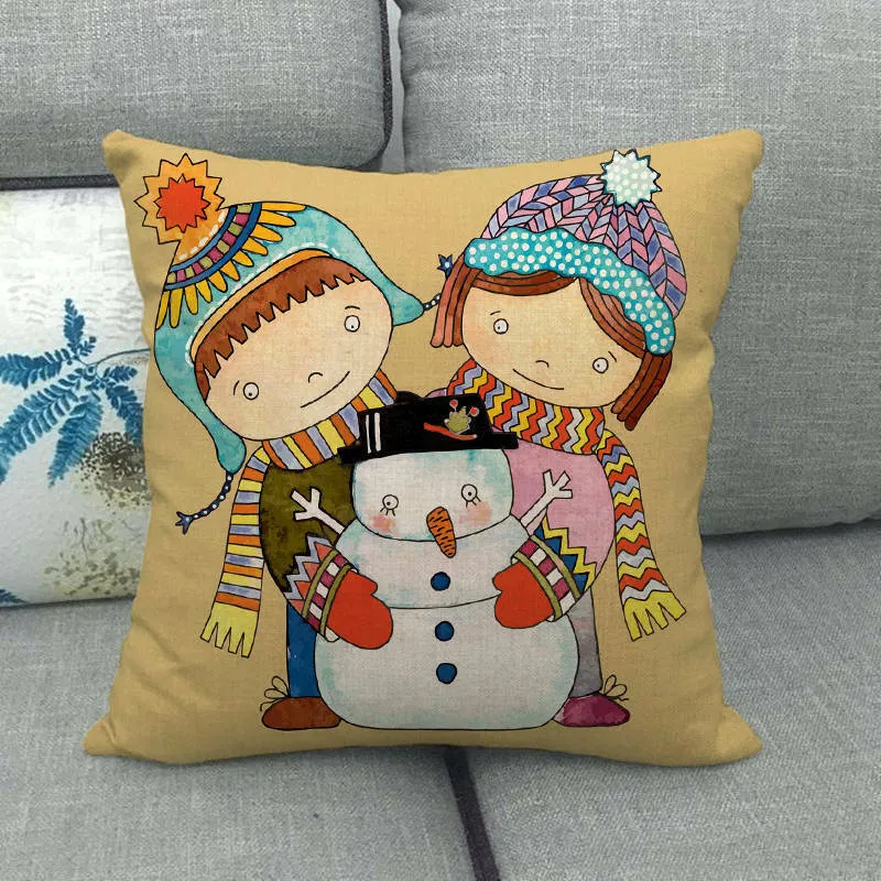 GLEAMCUSH – Festlicher Weihnachtskissenbezug mit Zuckerstangenmotiv und weichem Polyestergewebe