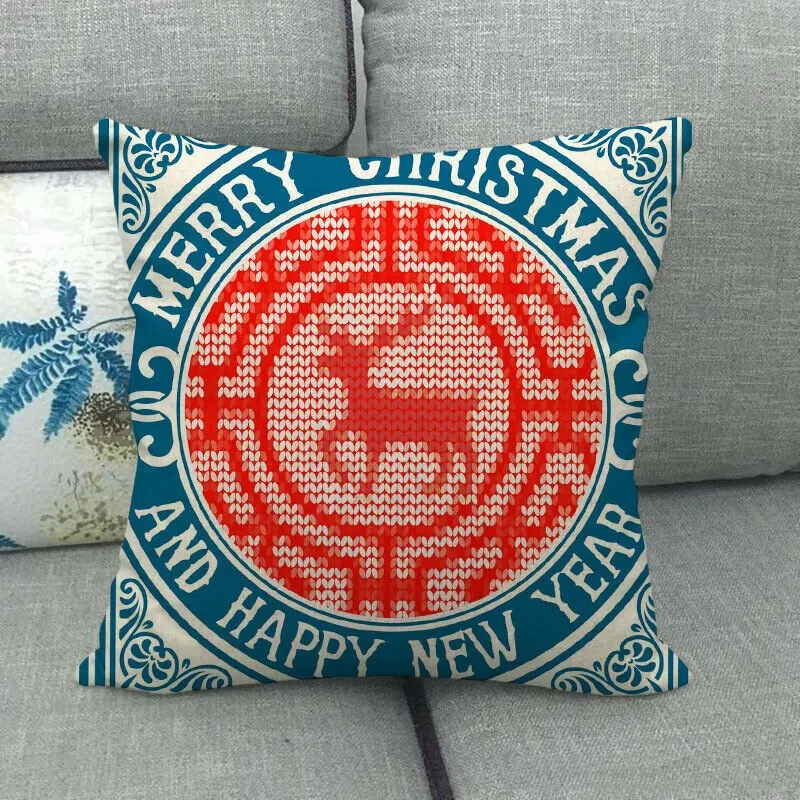 GLEAMCUSH – Festlicher Weihnachtskissenbezug mit Zuckerstangenmotiv und weichem Polyestergewebe