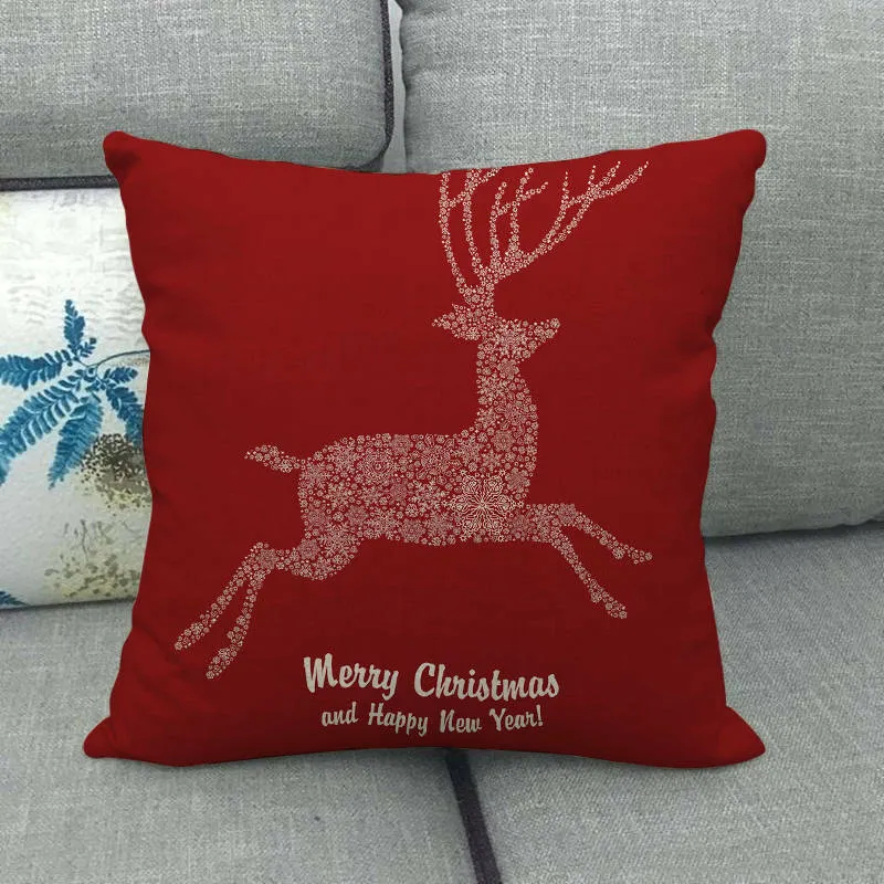 GLEAMCUSH – Festlicher Weihnachtskissenbezug mit Zuckerstangenmotiv und weichem Polyestergewebe