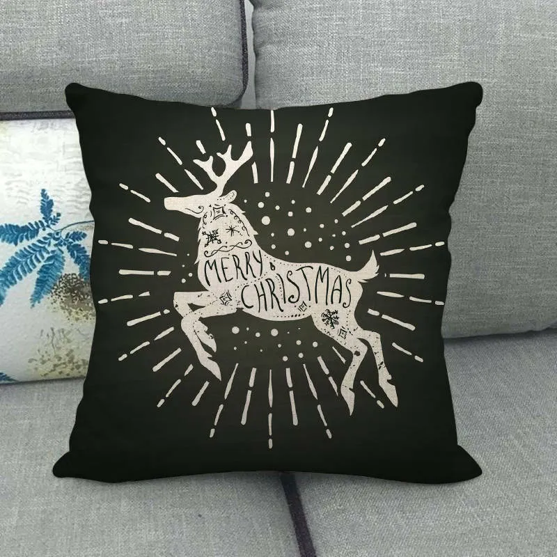 GLEAMCUSH – Festlicher Weihnachtskissenbezug mit Zuckerstangenmotiv und weichem Polyestergewebe