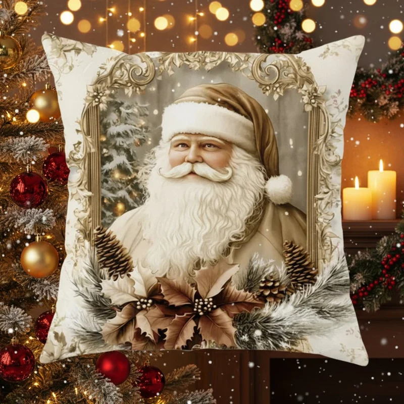 JINGLEPLUSH – Festliche Samtkissenbezüge mit Weihnachtsmotiven für Sofas, Betten und Leseecken