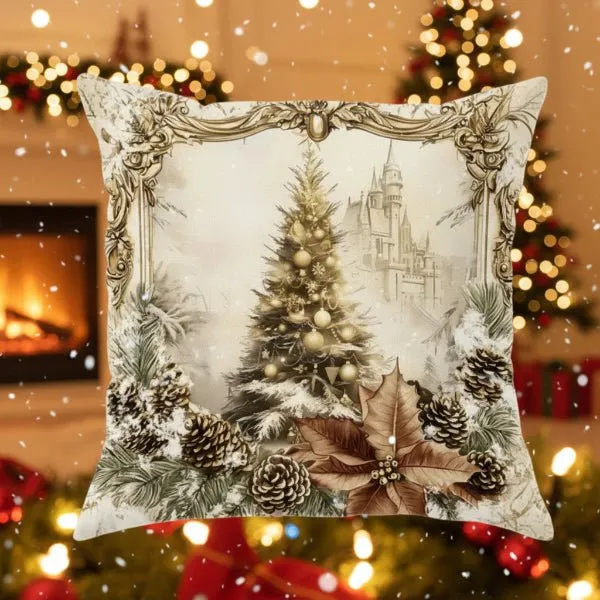 JINGLEPLUSH – Festliche Samtkissenbezüge mit Weihnachtsmotiven für Sofas, Betten und Leseecken
