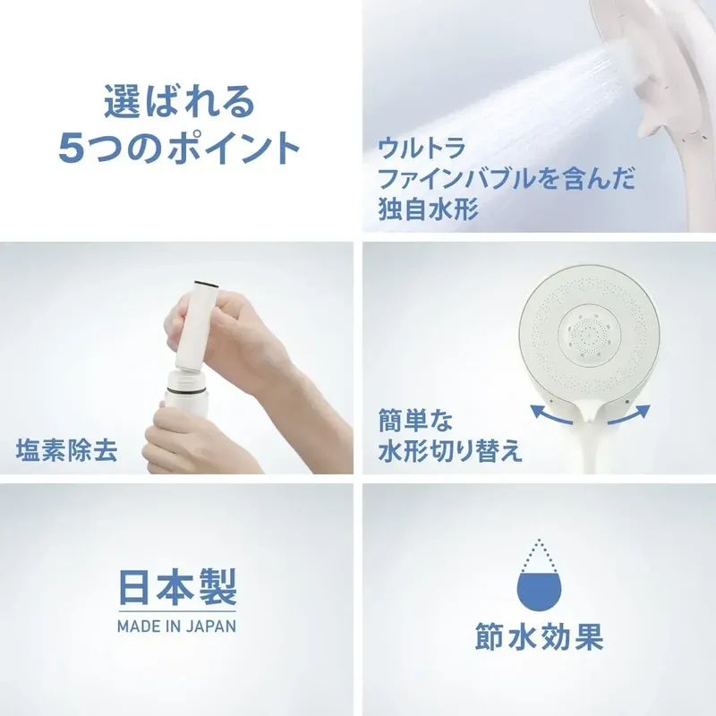 Takagi Ultra Fine Bubble Shower Head for Purified Water & Chlorine