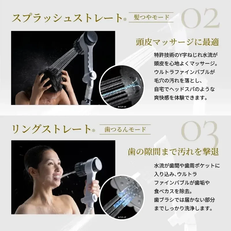 Mirable Zero Microbubble Shower Head Water Conservation Chlorine Removal