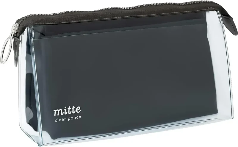 Sun-Star Stationery Transparent Slim Pencil Pouch Flat Style