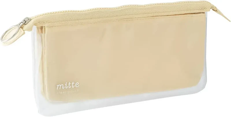 Sun-Star Stationery Transparent Slim Pencil Pouch Flat Style