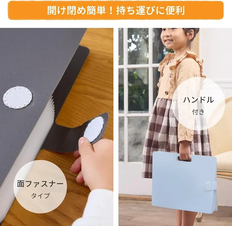 Cray-Pas Sakura Crepas A4 Paper Storage Case Light Blue