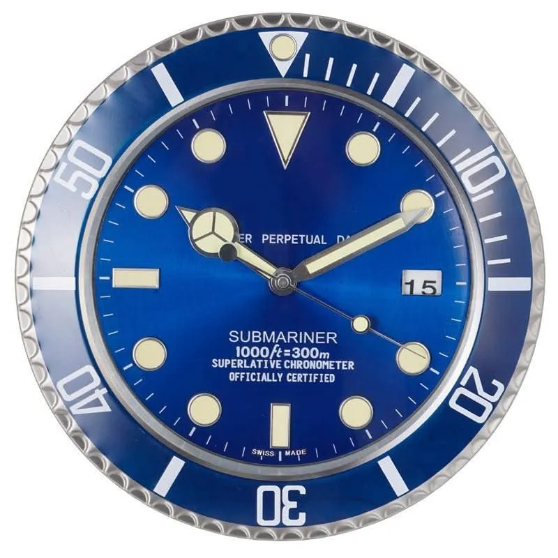 Varelux - Stillezeit Wanduhr Edelstahl & Leuchtzeiger