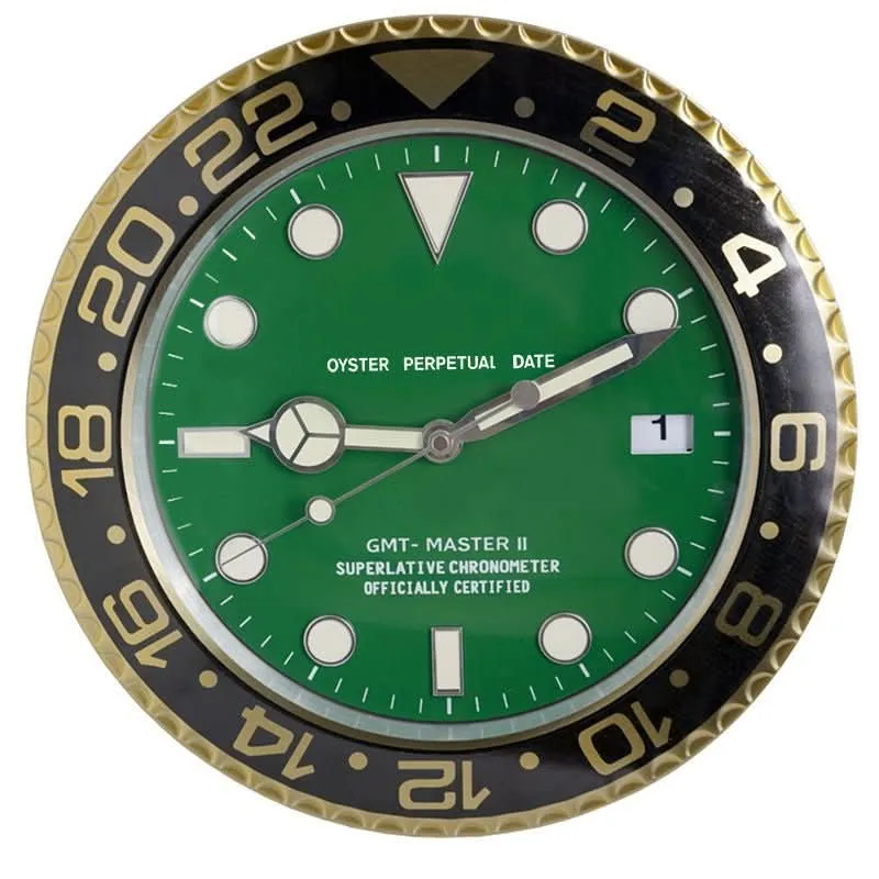 Varelux - Stillezeit Wanduhr Edelstahl & Leuchtzeiger