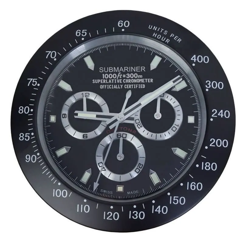 Varelux - Stillezeit Wanduhr Edelstahl & Leuchtzeiger