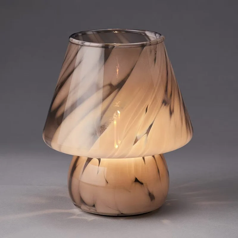 MISS MARBLE LED-Leuchte – Künstlerische Glastischlampe Mit Marmoriertem Farbeffekt