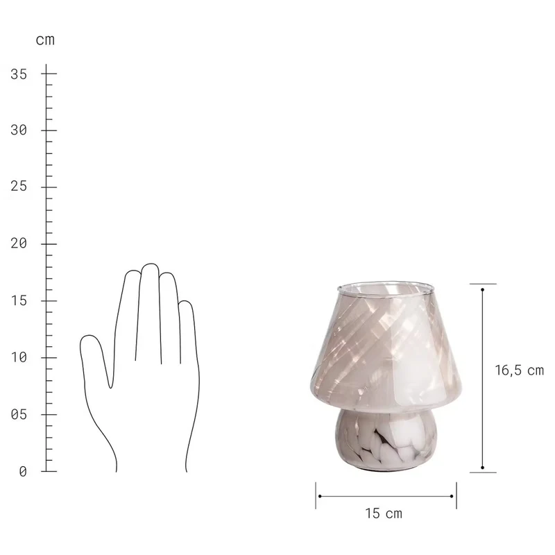 MISS MARBLE LED-Leuchte – Künstlerische Glastischlampe Mit Marmoriertem Farbeffekt