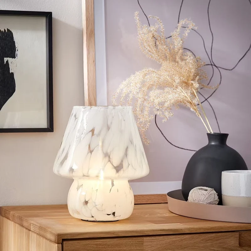 MISS MARBLE LED-Leuchte – Künstlerische Glastischlampe Mit Marmoriertem Farbeffekt