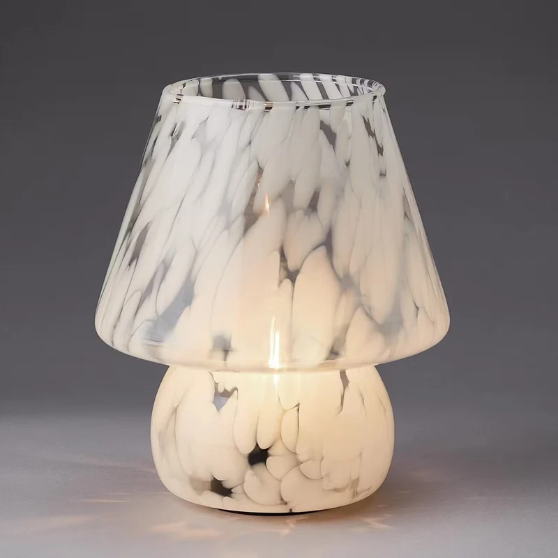 MISS MARBLE LED-Leuchte – Künstlerische Glastischlampe Mit Marmoriertem Farbeffekt