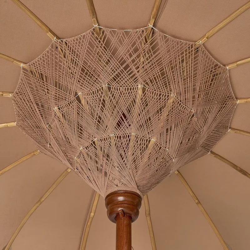 ORIENTAL LOUNGE Sonnenschirm – Handgefertigter Boho-Sonnenschirm Mit Exotischem Design