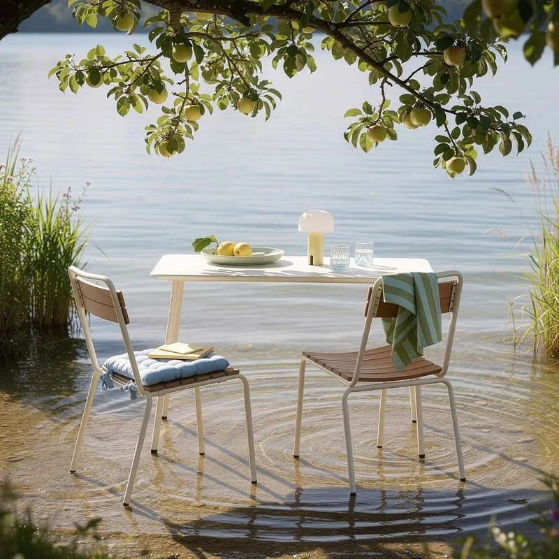 JUNTO Gartenmöbel-Set – Elegantes 5-teiliges Outdoor-Essmöbelset Mit Geflechtoptik