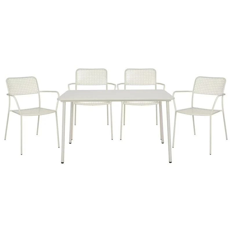 JUNTO Gartenmöbel-Set – Elegantes 5-teiliges Outdoor-Essmöbelset Mit Geflechtoptik