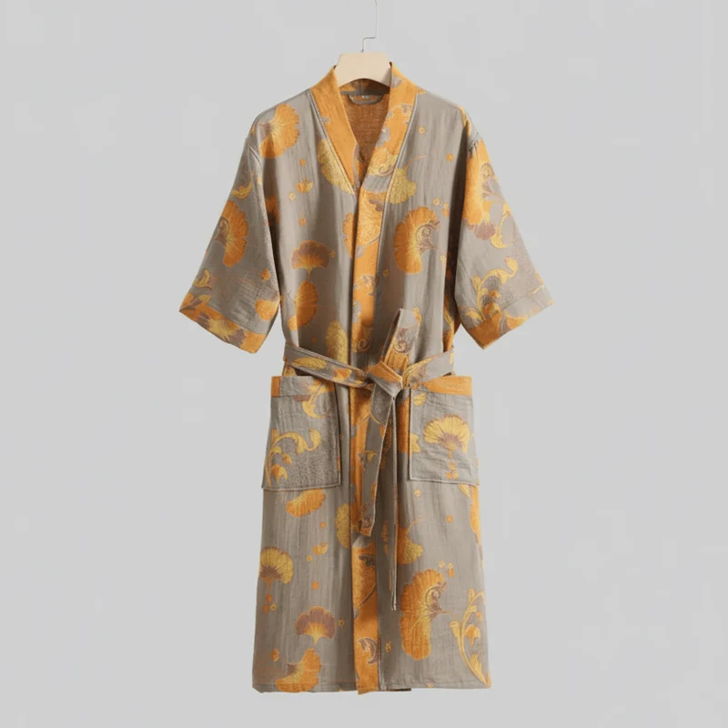 Kimono Bademantel – Bio Baumwolle mit Atmungsaktivem Stoff & Wendbarem Design