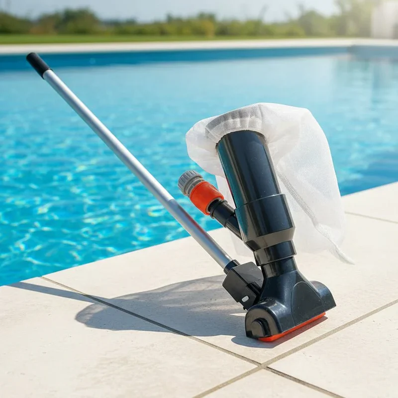 Poolreiniger Set – Manuelle Reinigungsdüse mit Skimmernetz für Gründliche Poolreinigung
