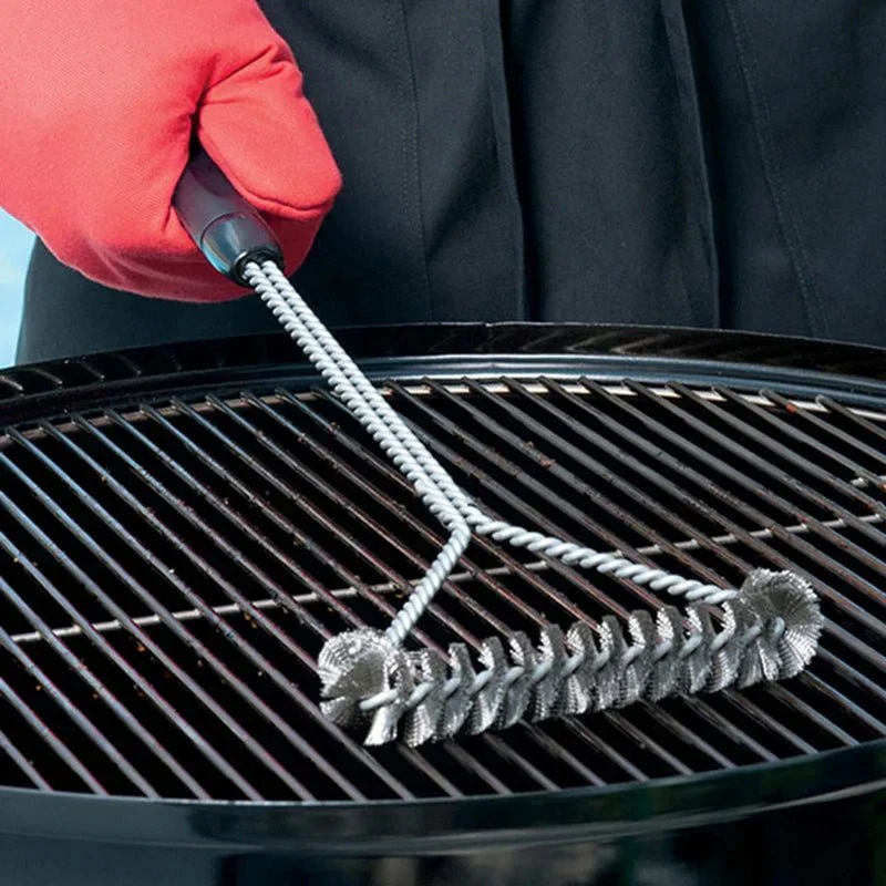 Grillbürste – Edelstahl Reinigungsbürste mit Stabilem Griff für BBQ und Grillroste