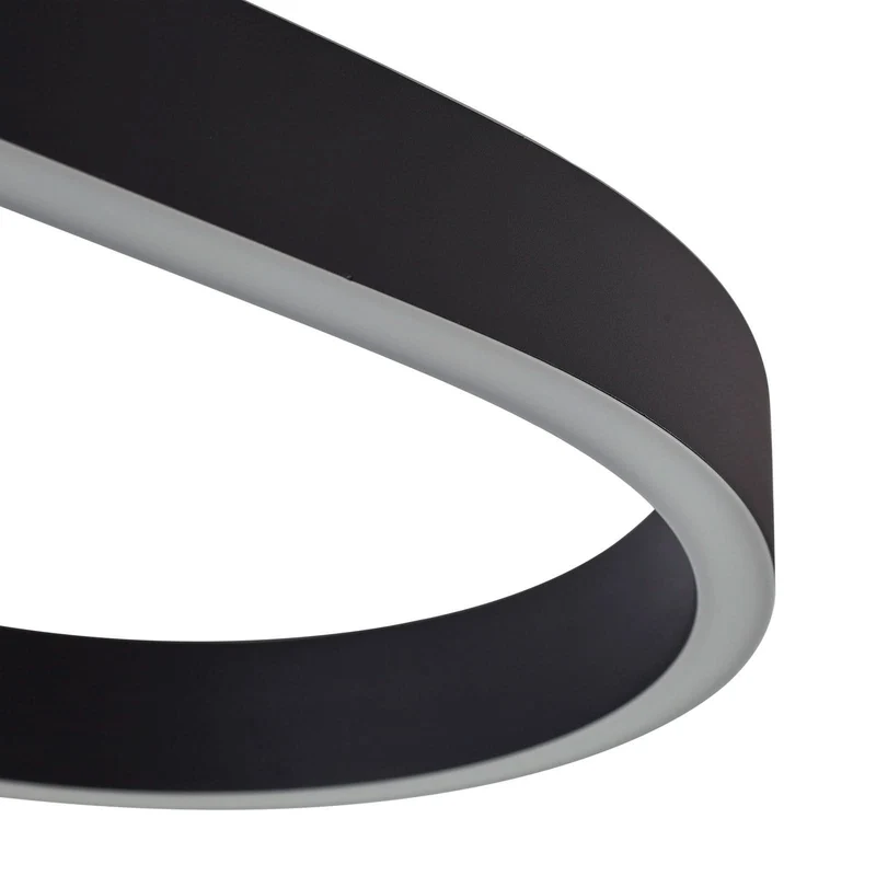 MELINAY Smart LED Pendelleuchte – Moderne schwarze LED-Hängeleuchte mit Tuya-App-Steuerung