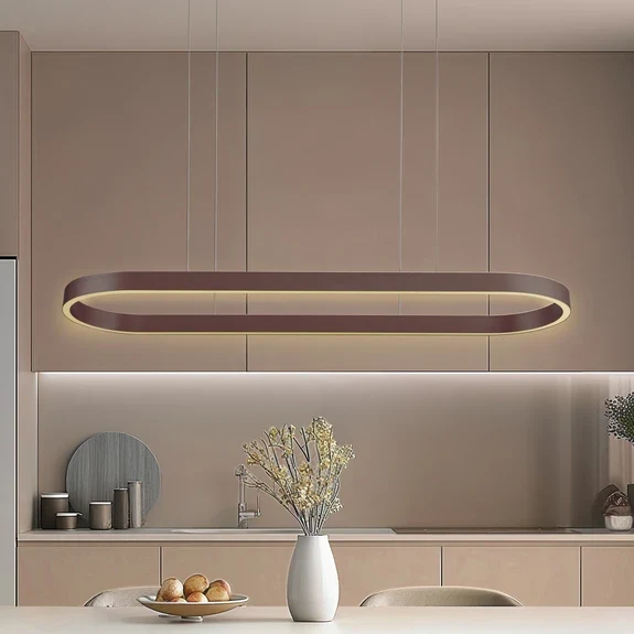 MELINAY Smart LED Pendelleuchte – Moderne schwarze LED-Hängeleuchte mit Tuya-App-Steuerung